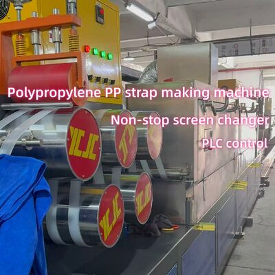 Mesin Produksi Tali PP Efisiensi Tinggi Dengan Kontrol PLC Dan Penukar Layar Otomatis 230-260kg/jam
