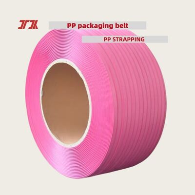 Pinggang pengemasan PET PP kecepatan tinggi tali putih 12mm PP yang cocok untuk mengikat buah kekuatan tarik tinggi