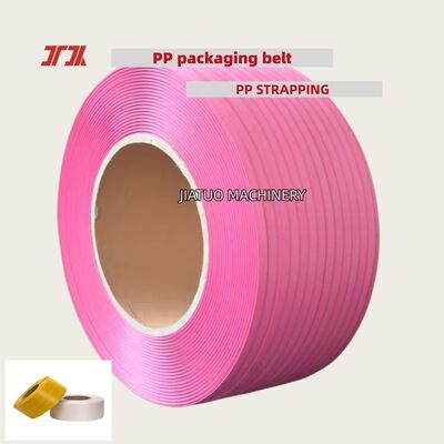 Pinggang pengemasan PET PP kecepatan tinggi tali putih 12mm PP yang cocok untuk mengikat buah kekuatan tarik tinggi