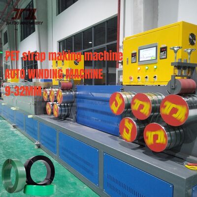 9-32MM Mesin Produksi Strapping Baja PET Dengan Kontrol PLC Dan Winder Otomatis