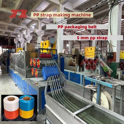 Peralatan produksi tali kemasan PP 5mm Efisiensi Tinggi Mesin Pembuat Tali PP dengan Kontrol Otomatis