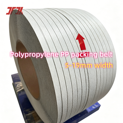 5-19mm Lebar PP Strapping dengan Kekuatan Tarik 50-200KG dan Warna yang Dapat Disesuaikan untuk Kemasan Kargo Ringan