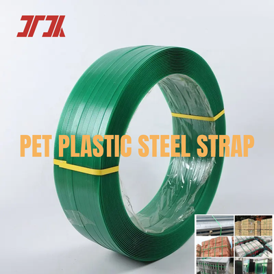 9-32mm embossed halus pet packing belt untuk Pneumatic strapping machine