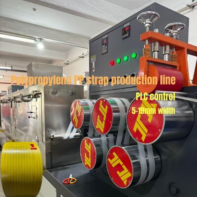 Jalur Produksi Strapping PP Standar CE Lebar 5-19mm Peralatan Ekstruder Pita Plastik