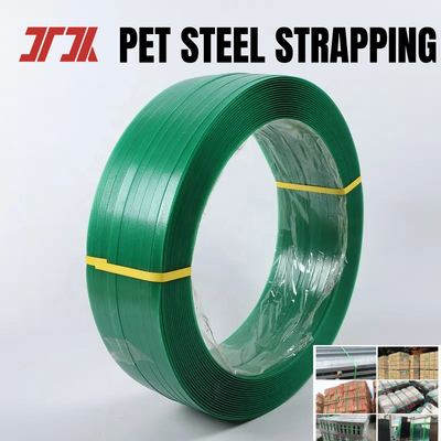 9-32mm High Tensile Polyester PET Packing Belt untuk beban berat dan pengikat aman