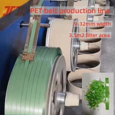 9-32mm PET Strap Extrusion Machine dengan PET botol flakes daur ulang dan kontrol PLC sepenuhnya otomatis