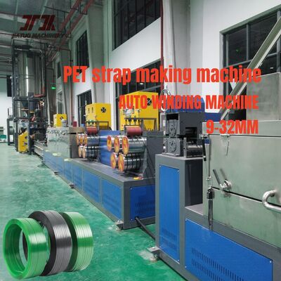 Mesin Ekstrusi Tali PET 9-32mm dengan Kontrol PLC untuk Material Serpihan Botol PET Daur Ulang