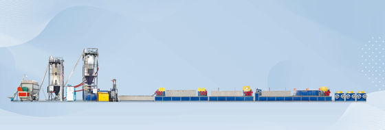 Sekrup Tunggal 3 pcs PET Strap Extrusion Line Strapping Roll Manufacturing Machine