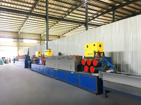 PLC Control 200kg/H Plastik PET Strap Membuat Mesin 200KW High Speed Line Produksi