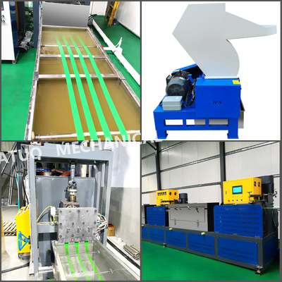 Green Pink 1 Sampai 4 PET Strap Making Machine 9-32mm Width Strapping Band Extruder