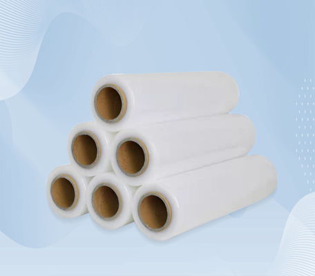 10-80 Micron Polyethylene PE Pallet Stretch Film 1500mm Lebar Bukti Kelembaban