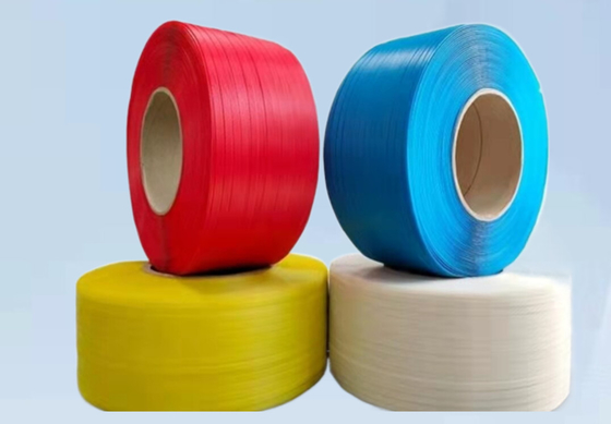 Kustomisasi Green Embossed Pallet Packing Strapping Plastic PP Strap Belt