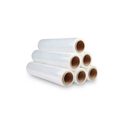 LLDPE PE Stretch Wrap Film Roll 12 Sampai 35 Mikron Pallet Packing