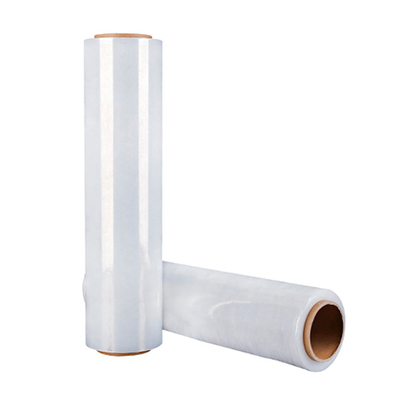 LLDPE PE Stretch Wrap Film Roll 12 Sampai 35 Mikron Pallet Packing