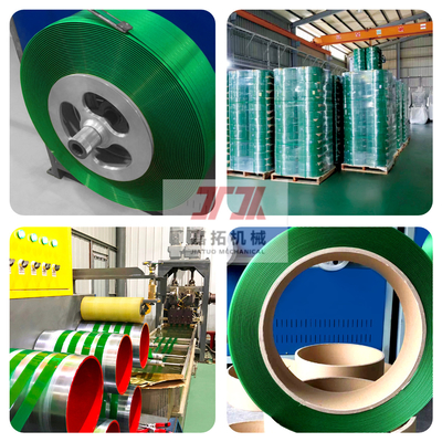 Plastik PET / PP Straps Packing Band Membuat Mesin Ketegangan Kuat Output Tinggi