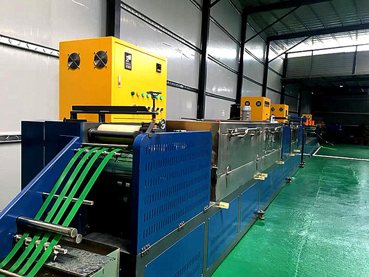 Mesin Ekstrusi Sabuk / Pita Pengepakan PET untuk Pengepakan dengan 100% Serpihan Botol Daur Ulang Mesin Pengemasan Sepenuhnya Otomatis
