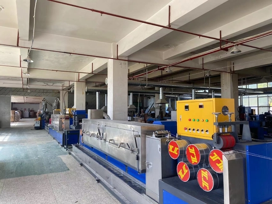 90mm single atau double screw PP Banding Produksi Mesin dengan lebar 5-19mm