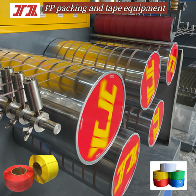 Otomatis Plastik PP Strapping Packing Belt Membuat Mesin Kontrol PLC Kinerja Tinggi Plastik PP Strapping Packing PLC