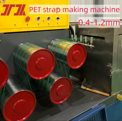 Tiga Output PET Strap Extrusion Line Dengan Otomatis Winder PET Botol Flake