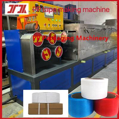Pemasangan pita pengemasan extruder plastik PP Strapping Tape Line Produksi PP Strapping Tape Equipment Dengan 5-19mm