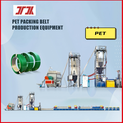 Single Screw 4strap Mesin Pengemas Tali Plastik Garis Ekstrusi Tali PET