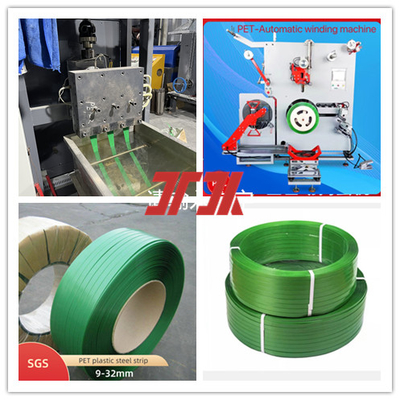 Mesin pengemasan jalur produksi sabuk baja plastik PET mesin pembuatan sabuk PET untuk lebar 9-32mm