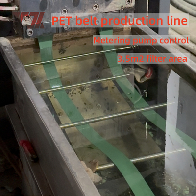 9-32mm Lebar Disesuaikan PET 3 Tali Output Mesin Membuat Dengan Ekstrusi Besar 400kg / H