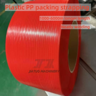 5mm >6000m Semi Virgin Daur Ulang Polypropylene Plastik PP Band Strapping Belt Untuk Pengemasan