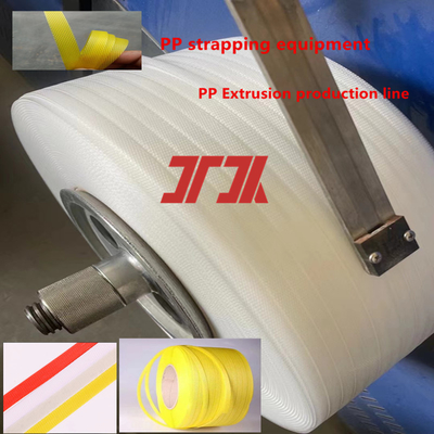 Ekstruder plastik 5-19mm PP polypropylene jalur produksi pita pengikat PP mesin ekstrusi pita pengikat Kecepatan lini hingga 300m/menit