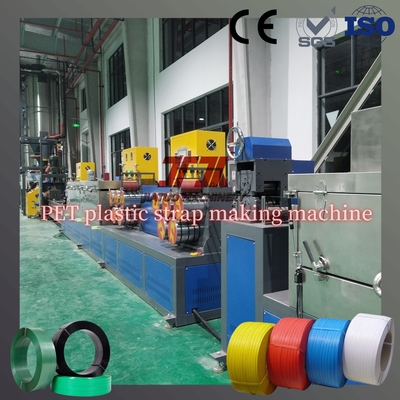 PLC kontrol 150-650kg/H Packing Belt Membuat Mesin PP PET Strap Manufaktur
