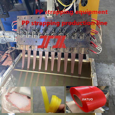 Single Screw 4 Cavity PP Strap Extrusion Line PP Strap Making Machine Kecepatan Tinggi 4 Cavity PP Strap Making Machine