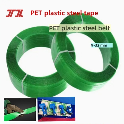 Kekuatan tarik tinggi 25mm Polyester Cord Strapping Bag Baja Strap Bale Packing Strip