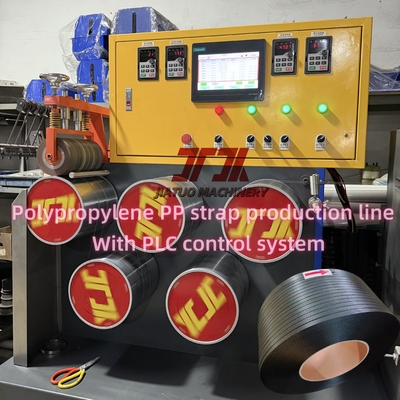 5-19mm Lebar PP Plastik Strap Membuat Mesin Dengan Kontrol PLC Dan Winder Otomatis