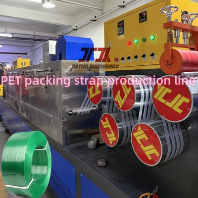 Lini Produksi Tali Ganda PET 180kg/H Dengan Kontrol PLC Dan Kecepatan Lari 100-160m/Min