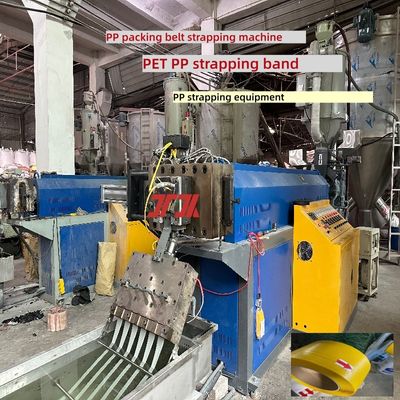 PP Strap Band Extrusion Line Mesin Membuat Strip Plastik Dengan Kontrol PLC