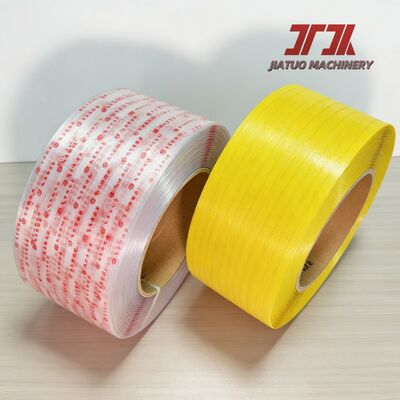 5-19mm Sabuk Kemasan PP Timbul Tahan Lama Warna Kuning Pita PP 6000M Panjang