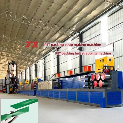 Green Pink 0.6-1.2mm PP PET Strap Manufacturing Machine Otomatis PET Strap Extrusion Line