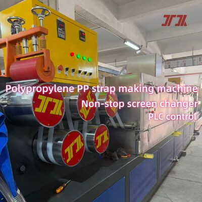 5-19mm PP Strapping Line Produksi Dengan Single & Twin Screw Options dan PLC Control System