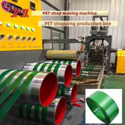 Mesin strapping PET berkecepatan tinggi jalur produksi strapping PET otomatis dengan 100% produksi bahan serpihan botol PET