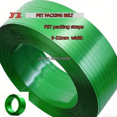 Green PET strapping 16mm otomatis PP PET kemasan strapping PET strap untuk alat strapping otomatis
