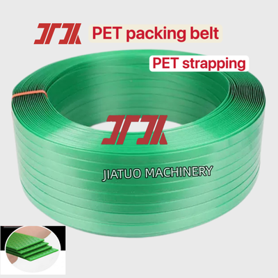 PET strapping hijau PP PET strapping 12mm PET pengemasan strapping untuk Pneumatic mesin strapping