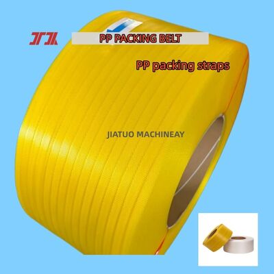 100% Polypropylene PP strapping belt 12 mm PP Strapping band untuk mesin strapping semi-otomatis