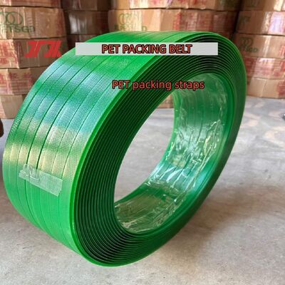 Sabuk strapping PET berkecepatan tinggi 16 mm sabuk strapping PET sabuk pengemasan PET cocok untuk digunakan dengan mesin pengemasan otomatis