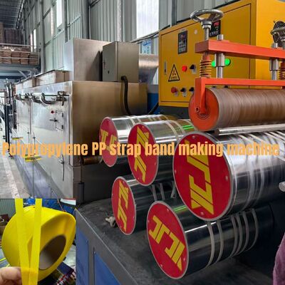 300m/menit Jalur Ekstrusi Pita PP Hemat Energi dengan Sekrup 38CrMoAlA untuk Tali Busur Rendah