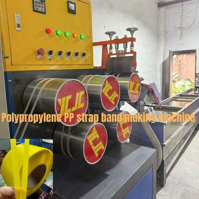 Jalur Produksi Tali PP Enam Tali 350-380kg/jam Jalur Ekstrusi PP Daur Ulang dengan Motor GUGAO