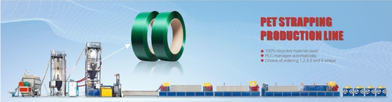 200kg / H Pet Strapping Band Membuat Mesin Ekstrusi Bahan Daur Ulang 100%
