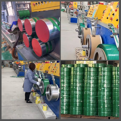 110mm Single Screw PET Strap Extrusion Line Dengan Kontrol PLC Dan Winder Otomatis
