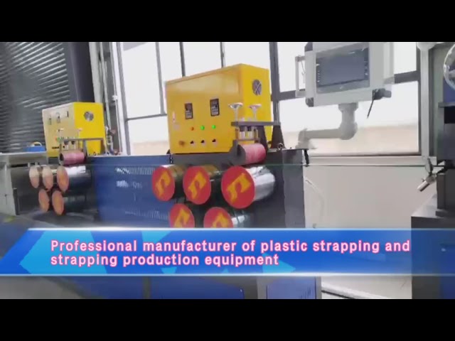 5-19mm Lebar PP Plastik Sandwich Strap Membuat Mesin Dengan Automatic Winding dan PLC Touch Control